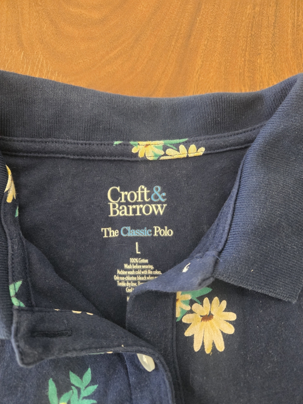 Croft & Barrow Navy Floral Classic Polo - Kids Bottoms Listing